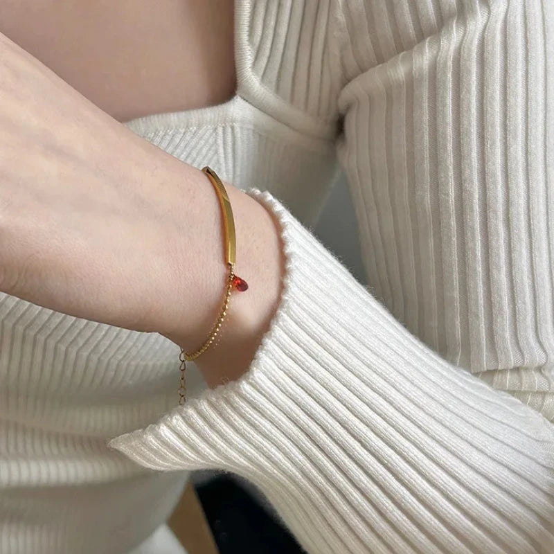 Amour Bar Charm Bracelet