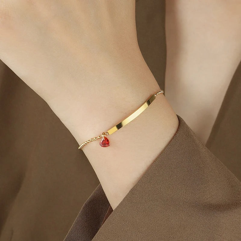 Amour Bar Charm Bracelet
