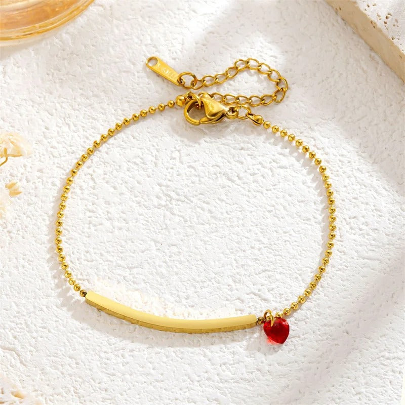 Amour Bar Charm Bracelet