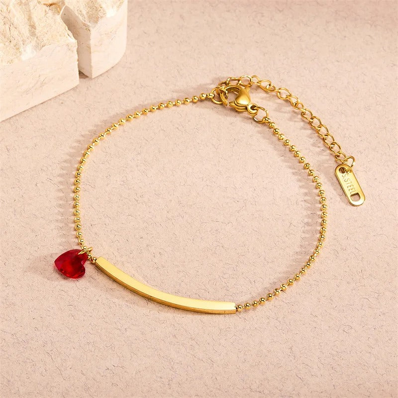 Amour Bar Charm Bracelet
