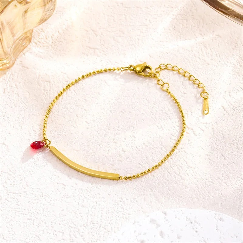 Amour Bar Charm Bracelet