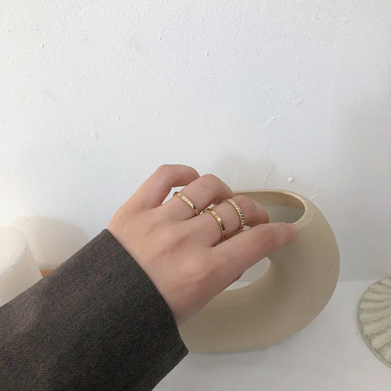 Crystal Accent Ring (3 Pcs)