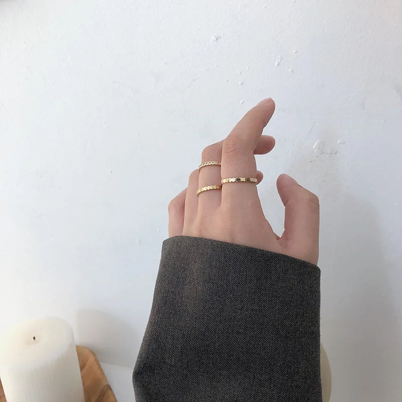 Crystal Accent Ring (3 Pcs)