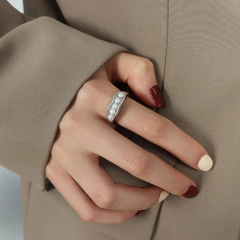 Ocean Bloom Pearl Ring