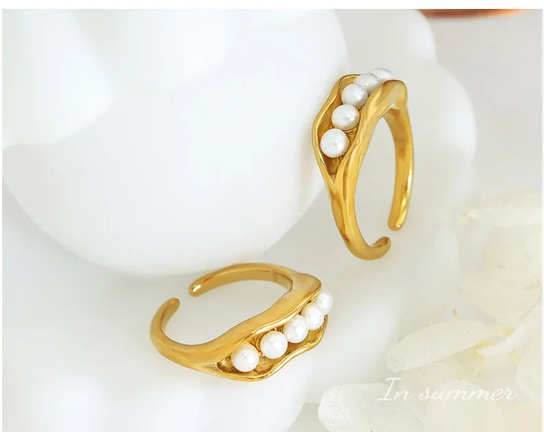 Ocean Bloom Pearl Ring