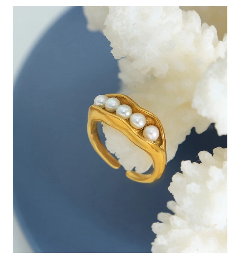 Ocean Bloom Pearl Ring