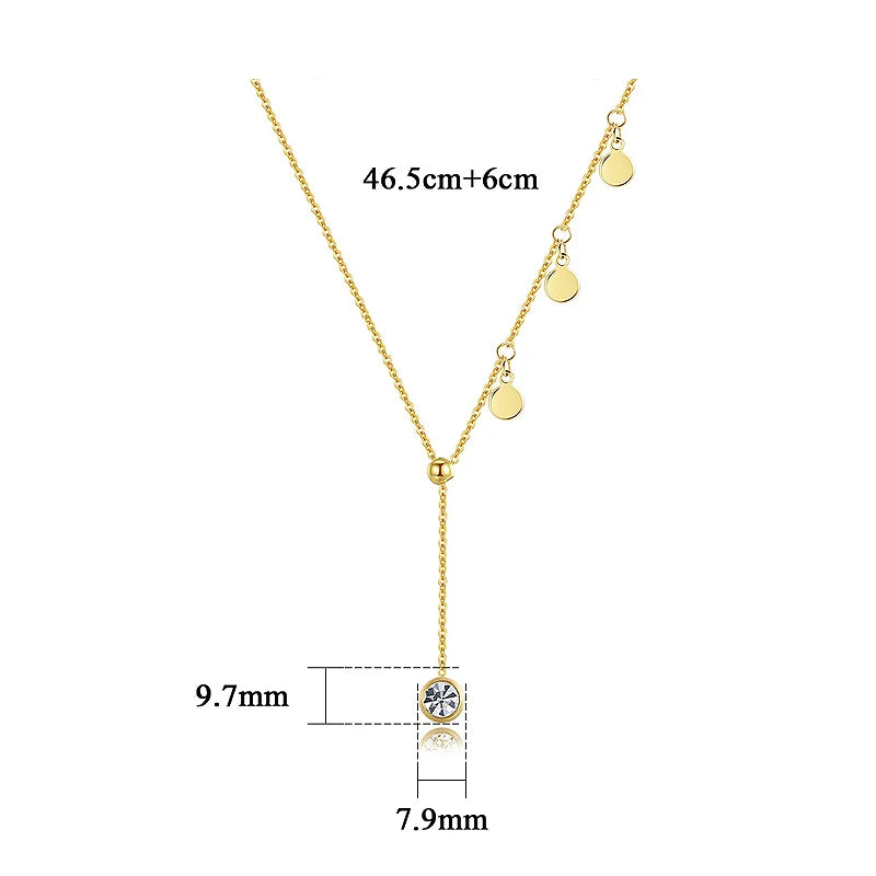 Celeste Drop Lariat Necklace