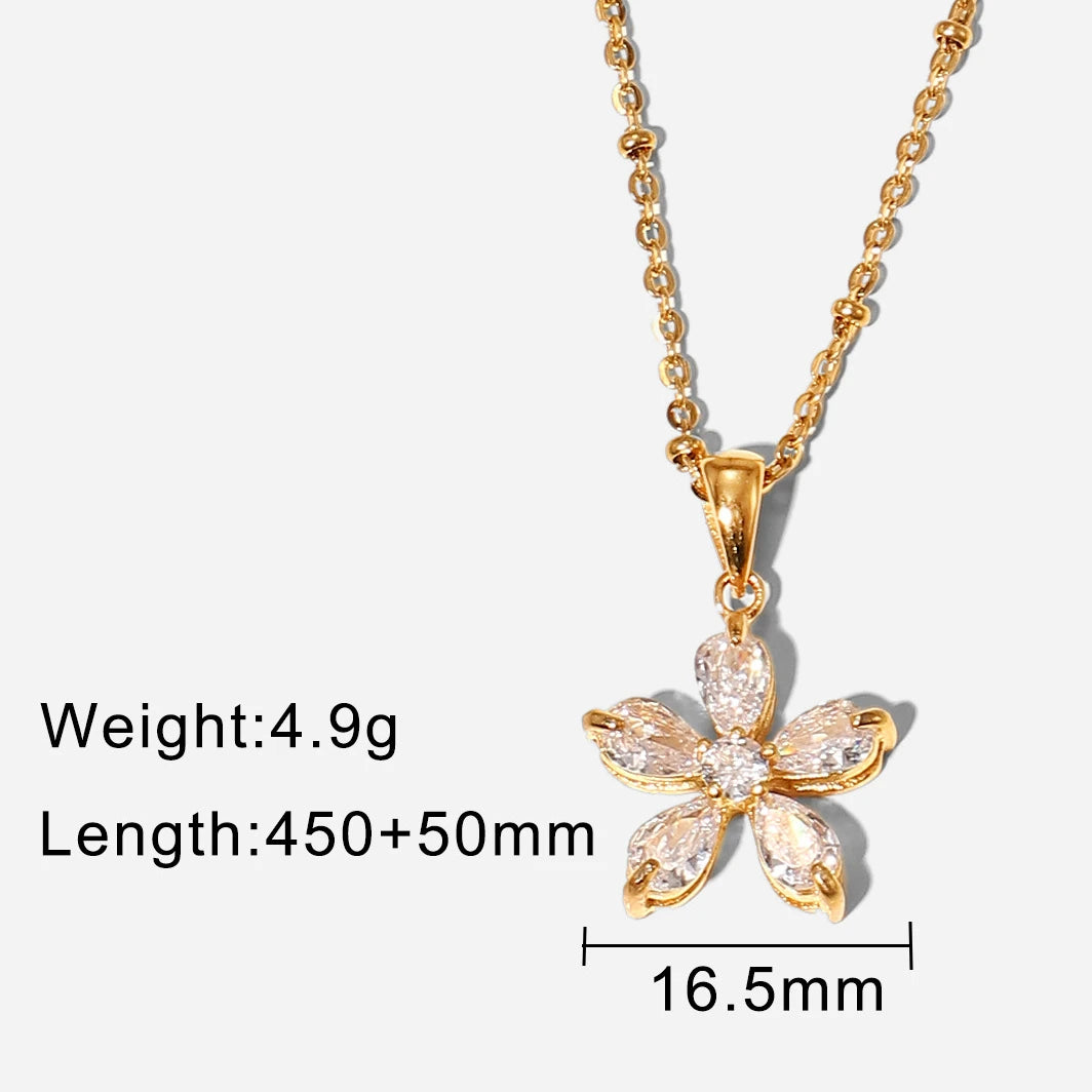 Celeste Bloom Pendant Necklace