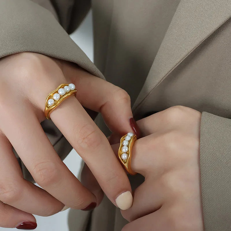 Ocean Bloom Pearl Ring