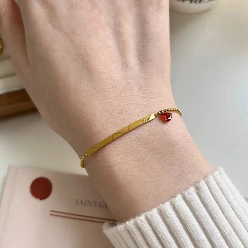Amour Bar Charm Bracelet