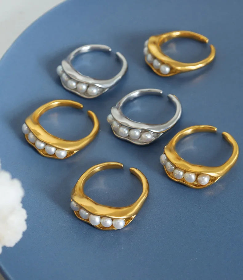 Ocean Bloom Pearl Ring