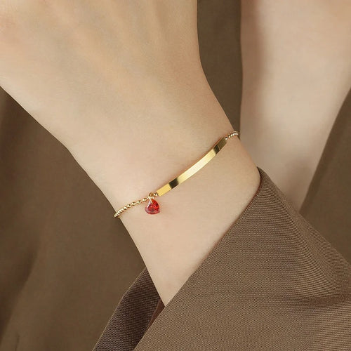 Amour Bar Charm Bracelet
