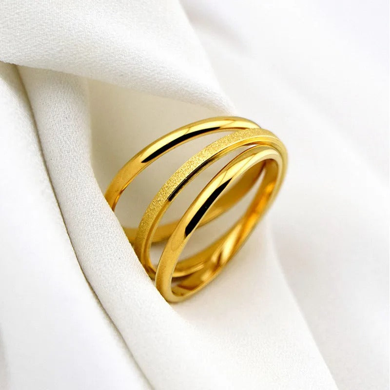 Minimalist Gold Ring (Set – 3 Pcs)
