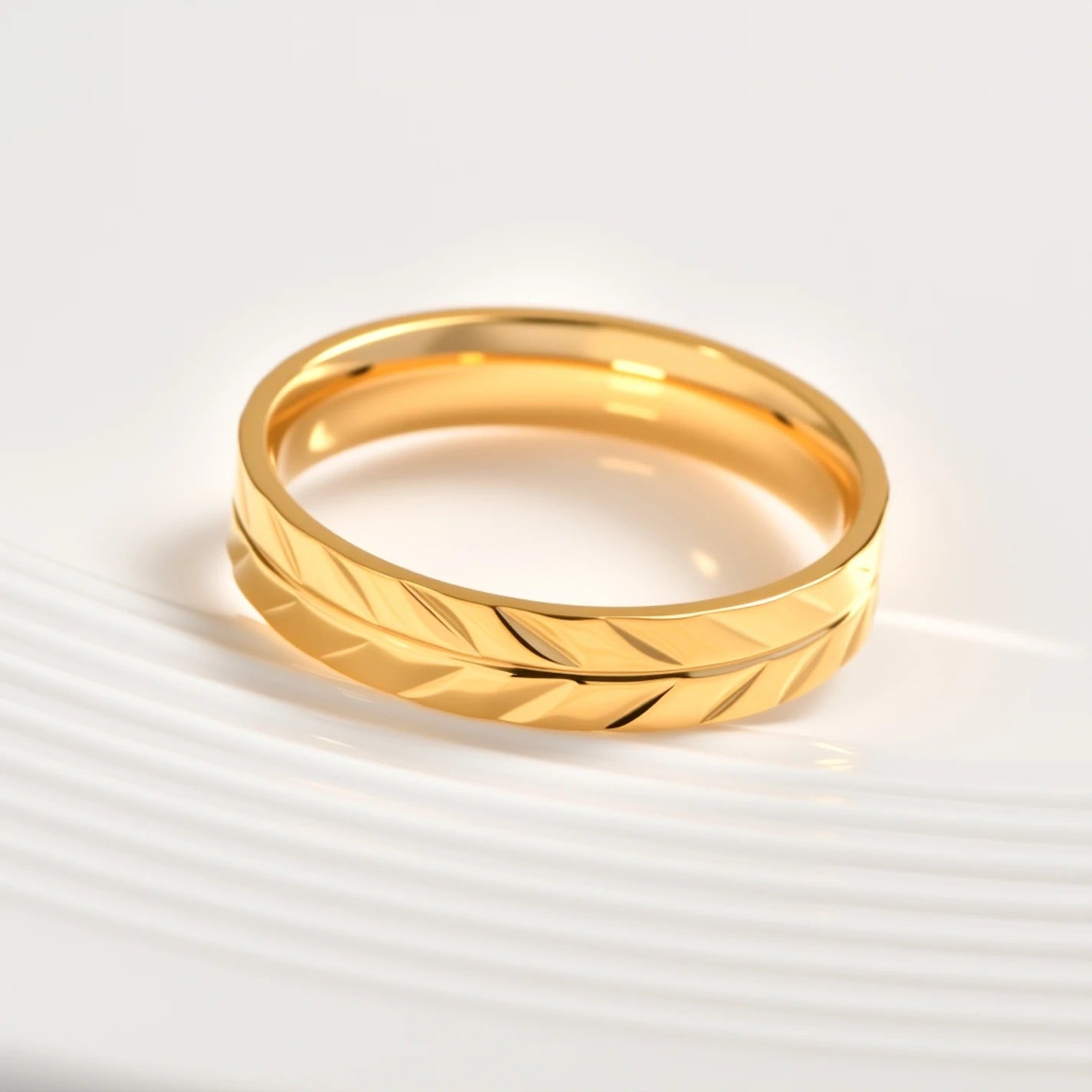 Gilded Helix Ring
