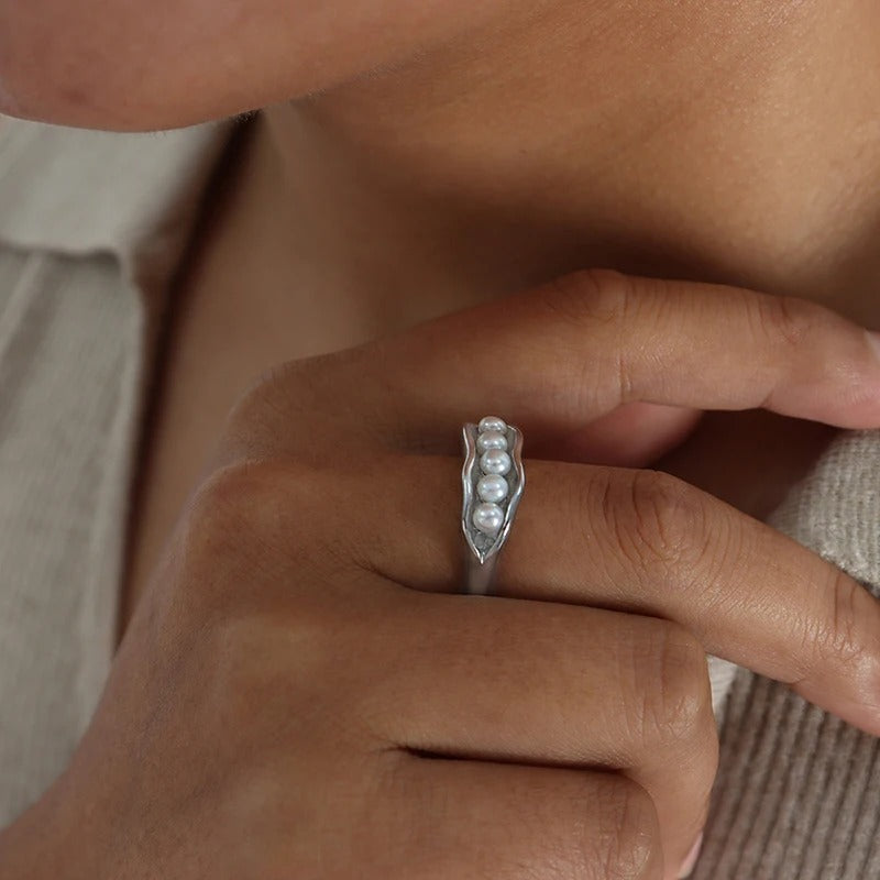 Ocean Bloom Pearl Ring