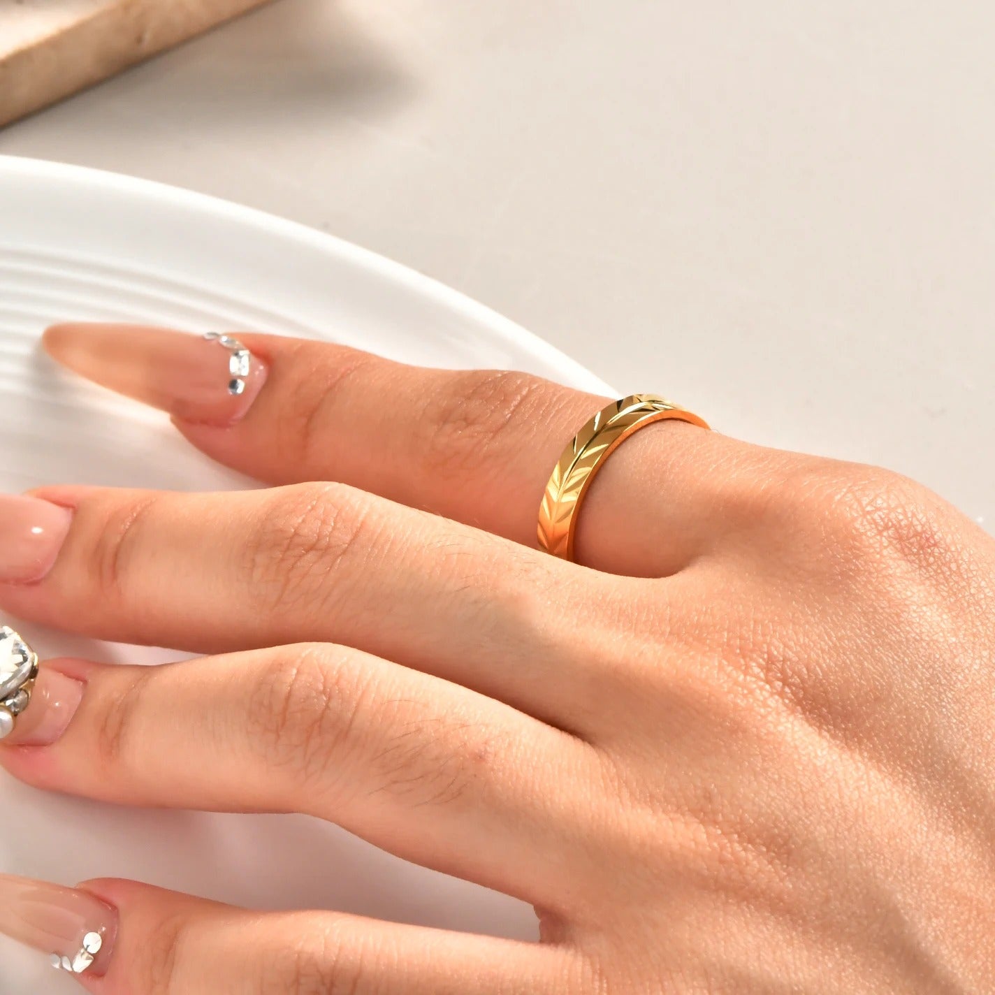 Gilded Helix Ring