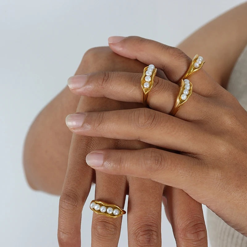 Ocean Bloom Pearl Ring