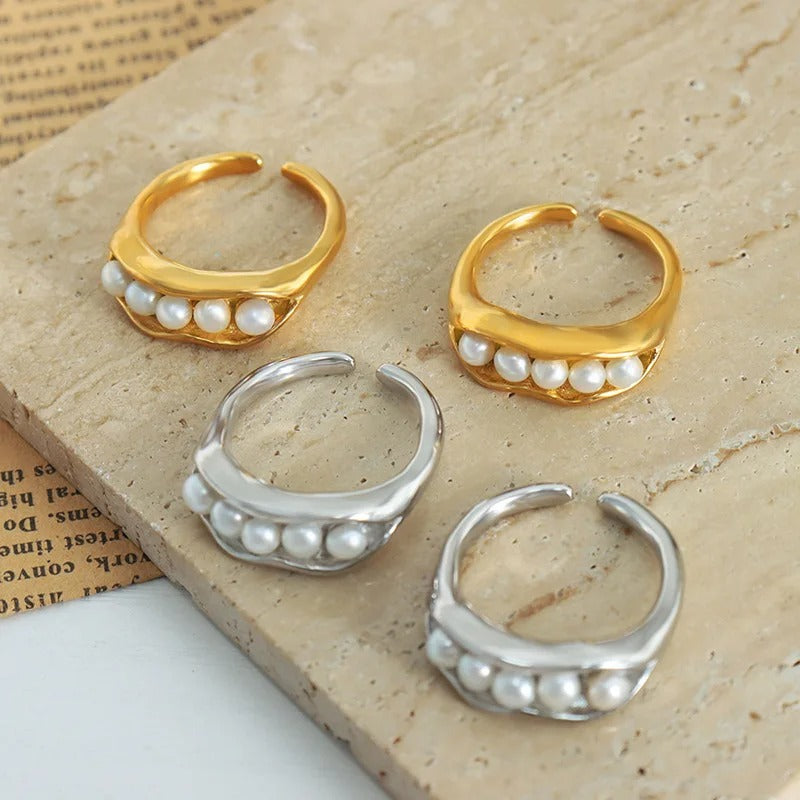 Ocean Bloom Pearl Ring